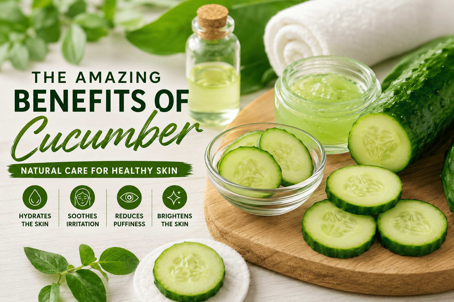 Benefits of cucumber toner for healthy-looking skin