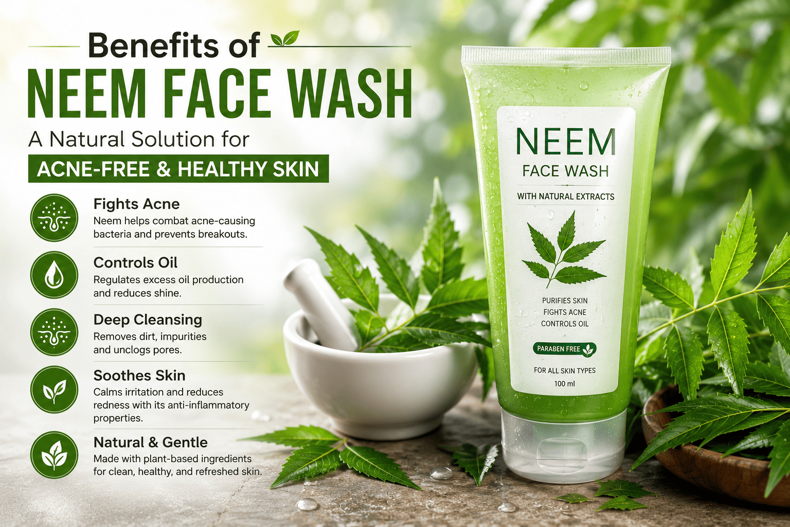 Benefits of Neem Face Wash for Acne Control and Healthy Skin