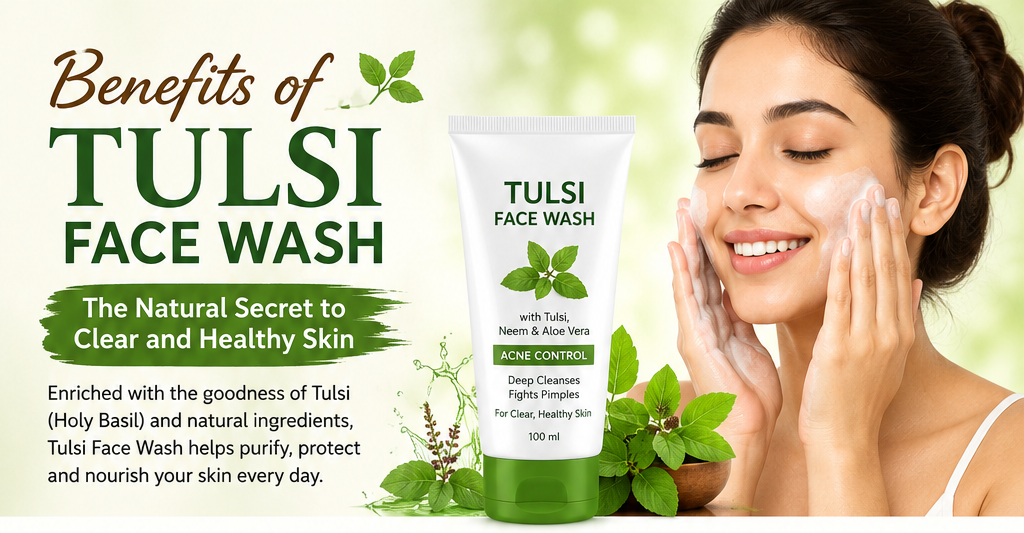Tulsi cleanser for clear skin