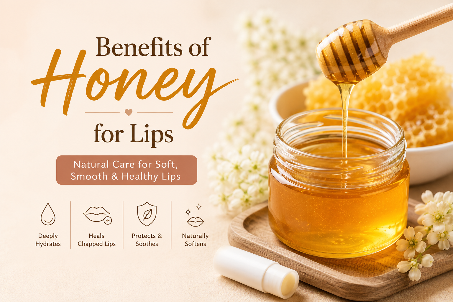 Benefits of Honey for Lips – Natural Honey Lip Care for Soft and Healthy Lips